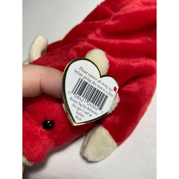 Snort the Bull Ty Beanie Baby 1995 PVC Pellets And Multiple Errors - Picture 3 of 7